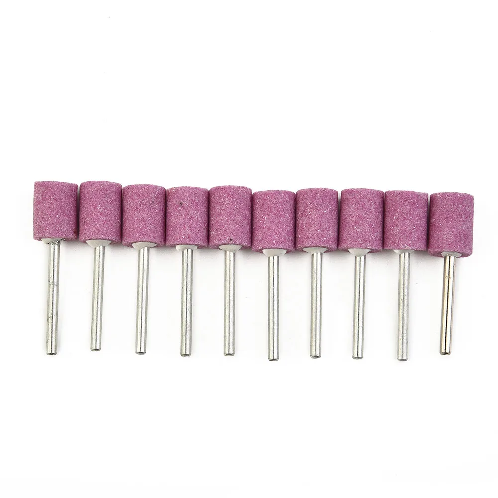 10Pcs Montiert Schleifen Stein Kopf Set 12mm Schleif Polieren Rad Bits Schaft Für Dremel Grinder Bohrer Power Werkzeug zubehör – Detail 2