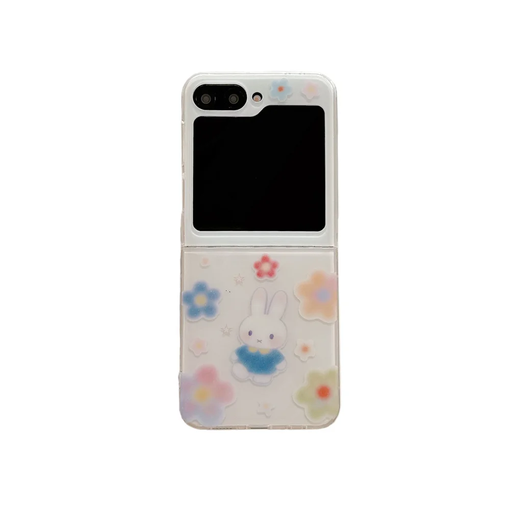 Kawaii Korean Flower Miffy Rabbit Phone Case - Cute Cartoon Design