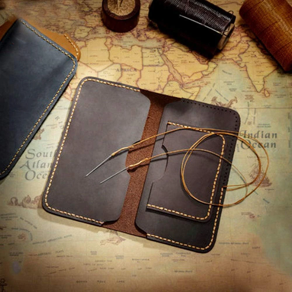 260 Meters Leather Flat Waxed Thread Polyester Sewing Threads Leather Craft Hand Stitching Line DIY Bracelet Repair Work Cords