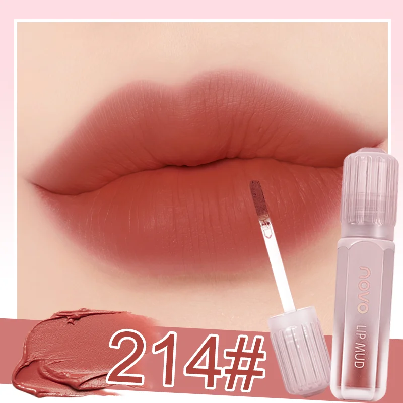 Matte Silky Velvet Lipstick, Creamy Texture, Long Lasting High Impact Color, Waterproof, Non-Stick Cup, Lip & Cheek Dual-Use,