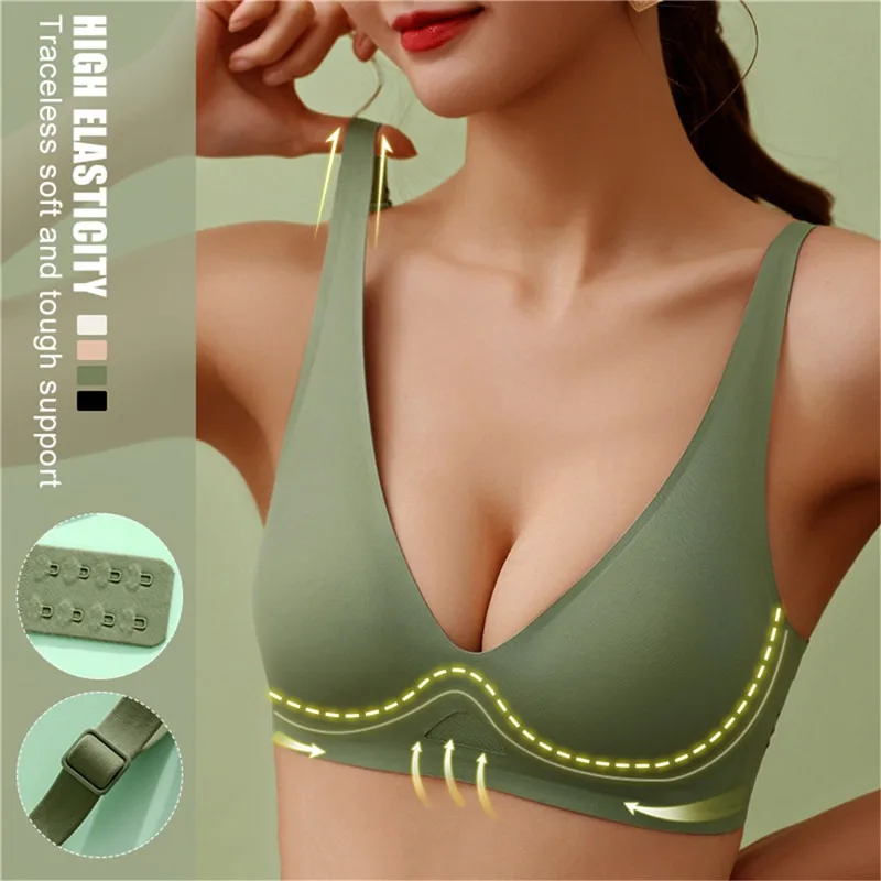 Seamless Bras for Women Wireless Underwear Push Up Brasiere Deep V Bralette  Comfort Female Thin Invisible Bra Sexy Lingerie - AliExpress