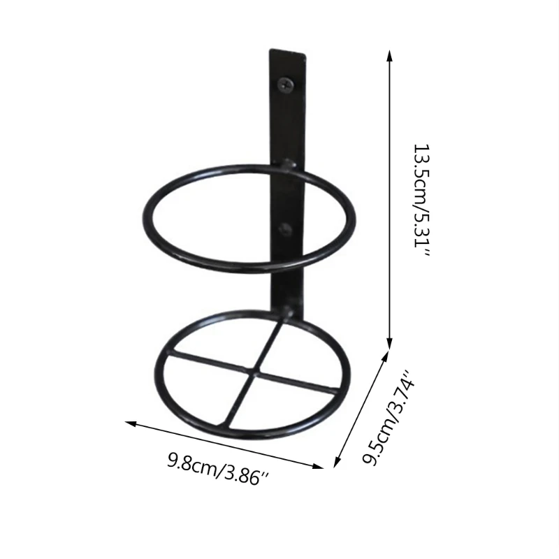 Wine Glass Holder Rack Wine Wall Holder Wall Mounted Wine Rack Metal Bottle Display Holder for Storage Black