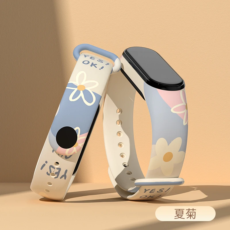 ตัวเลือกสินค้า สายนาฬิกา15มม. สำหรับ Xiaomi Mi band 7 6 5 4 3สายรัดข้อมือซิลิโคนสายรัดข้อมือ miband 3 4 band6 band7 smartwatch accesso