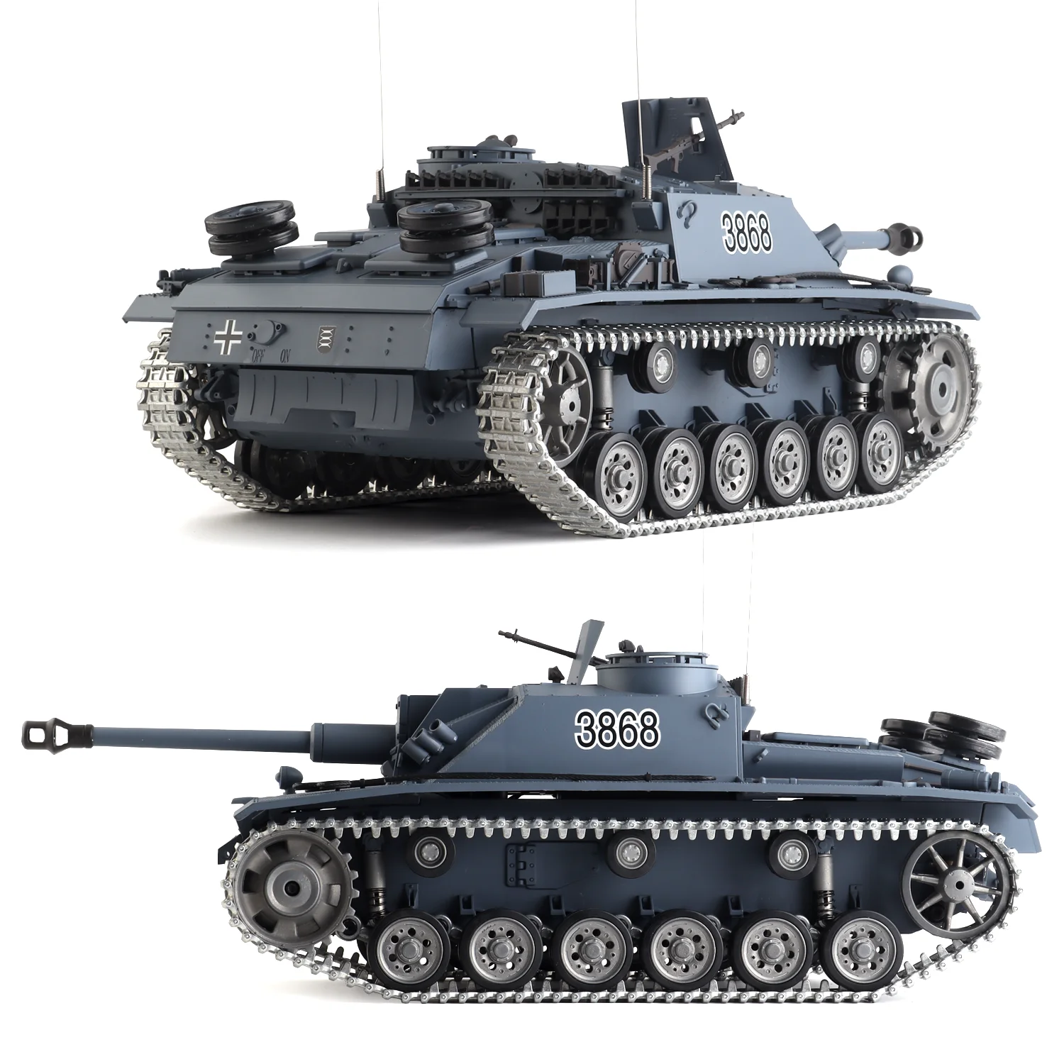 Char Radiocommandé Heng Long 1/16 Stug III Allemand, Modèle F8, Version Infrarouge, Neuf