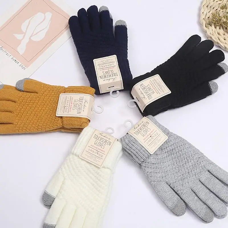 

Heated Gloves USB Velvet USB Powered Heating Gloves Winter Hands Warm Gloves Touchscreen Jacquard Knitted for Outdoor