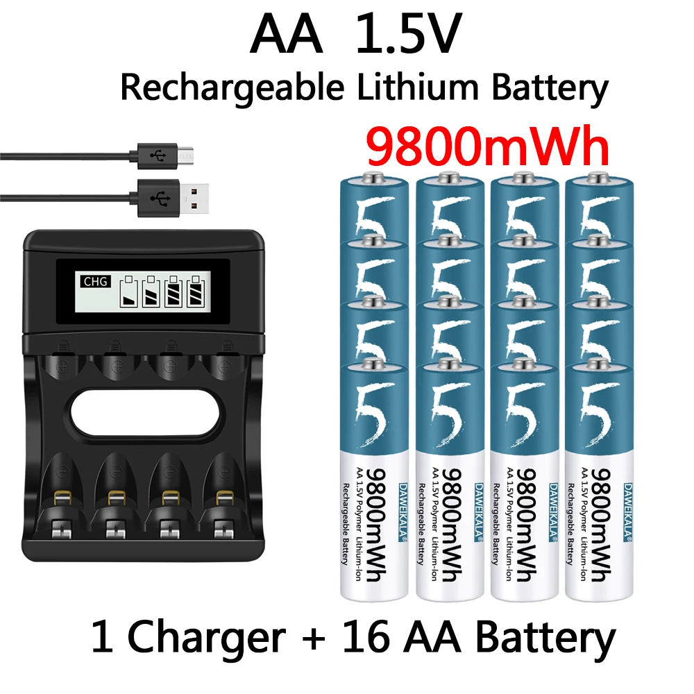  Pile economic AA rechargeable through USB : Electronics