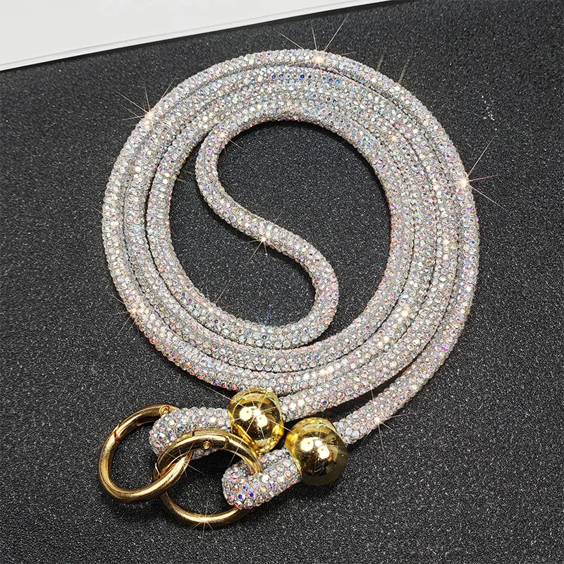 Sparkling Crystal Rhinestone Phone Lanyard – Bright Anti-Lost Shoulder Strap Accessory