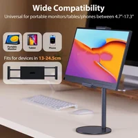 Alloy Tablet Stand 360°rotating Height Adjustable Desk Holder Portable Monitor Stand For Ipad  Air 4 Mini 4.7‘ To 17.3’screen 1