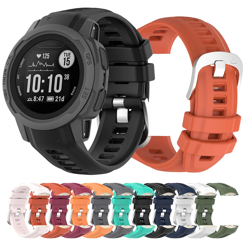 

20mm Silicone Watchband Strap For Garmin Instinct 2S Smart Watch Band