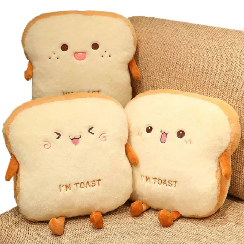Plush Toast Bread Pillow Cute Simulation Food Hot Dog Soft Doll