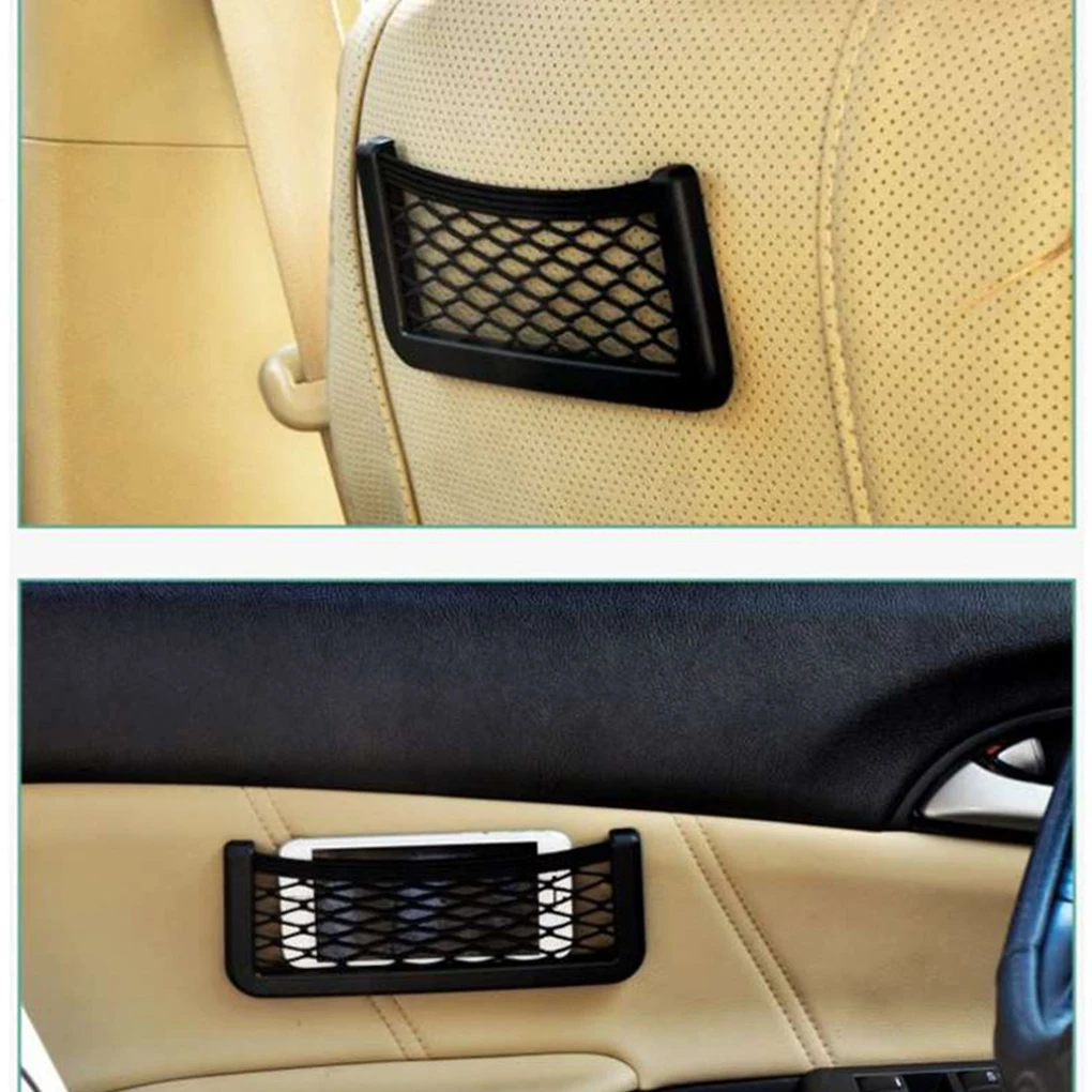 

2/3 4 шт. многофункциональные автомобильные сетчатые карманы удобное хранение уникальная форма с сильной вязкостью пластик