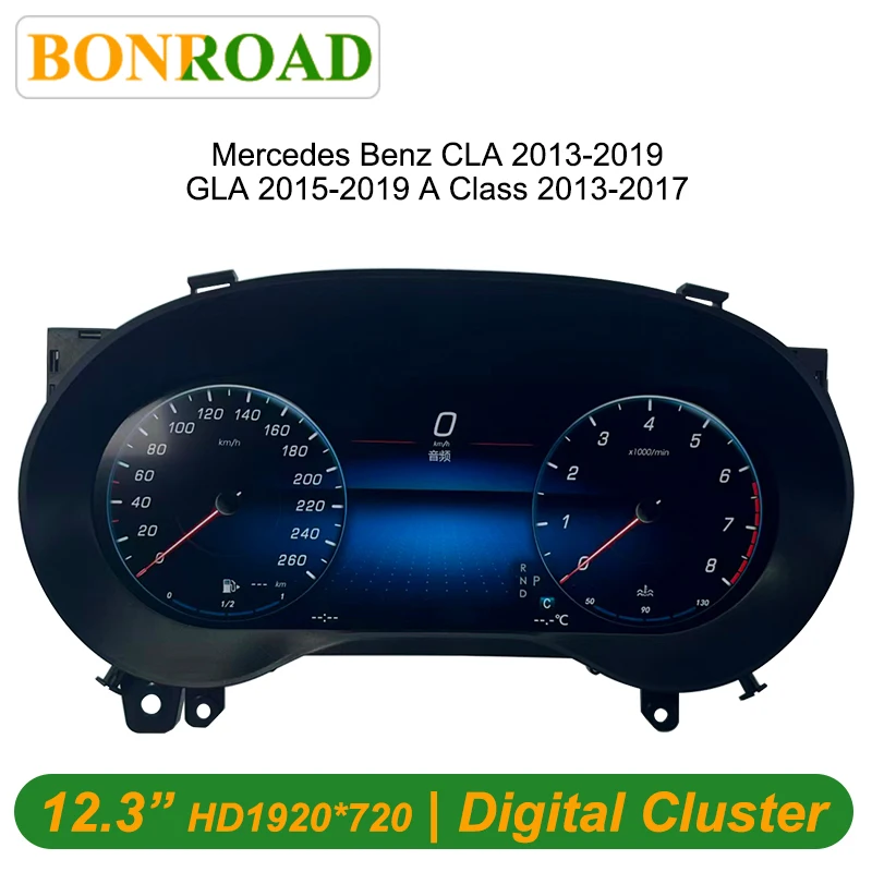 Panel de instrumentos digital Bonroad de 12.3'' para Mercedes Benz C GLA CLA W176 117C177 X156 2015-2018, grupo de instrumentos digital para el tablero de mandos. 1