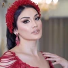 A416 Charming Red Crystal Bridal Headband Princess Crown Wedding Hair Accessories Pageant Headpiece for Women Tiara Headwear