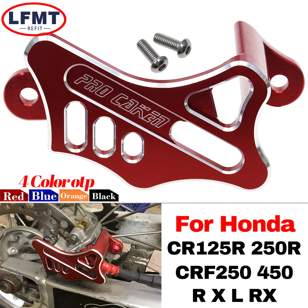 CNC Aluminum Rear Brake Caliper Guard For Honda CRF Motorcycles 2002-2022