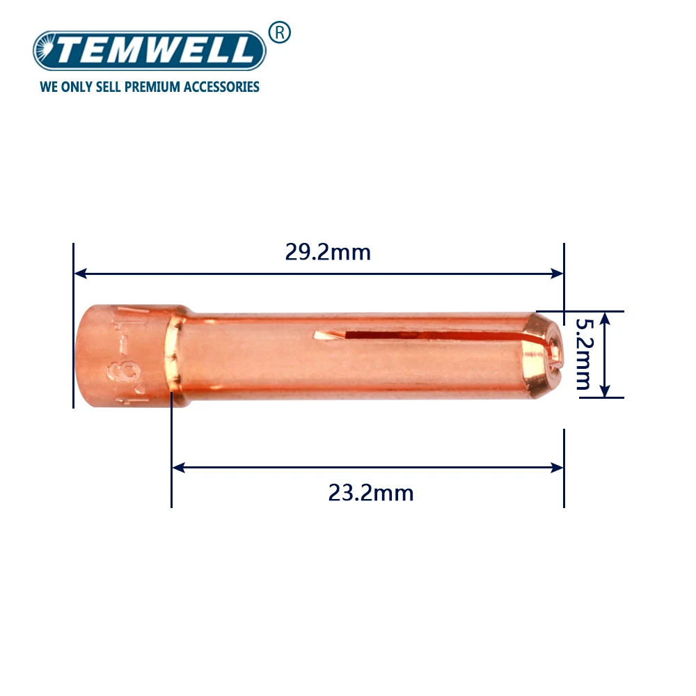 10PCS Collet 10N22 10N23 10N24 10N25 /1.0mm /1.6mm /2.4mm /3.2mm fit TIG Welding