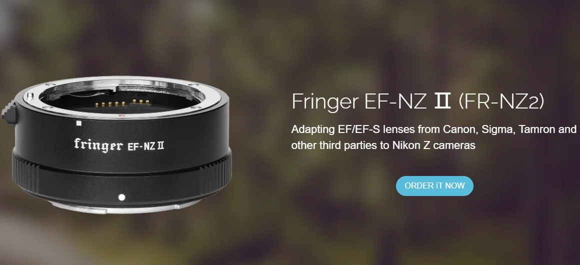 Fringer EF-NZ II Auto Focus Adapter Ring for Canon EF/EF-S
