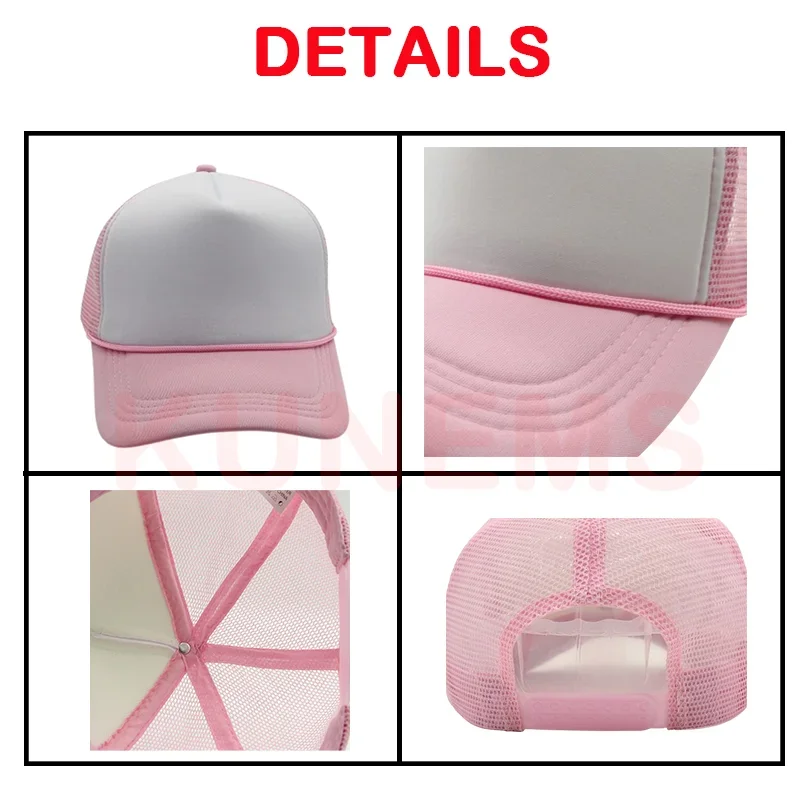 KUNEMS Custom LOGO Baseball Cap for Unisex DIY Blank Rope Trucker Hat Summer Beach Net Hat 3D Printed Embroidered Baseball Cap 6