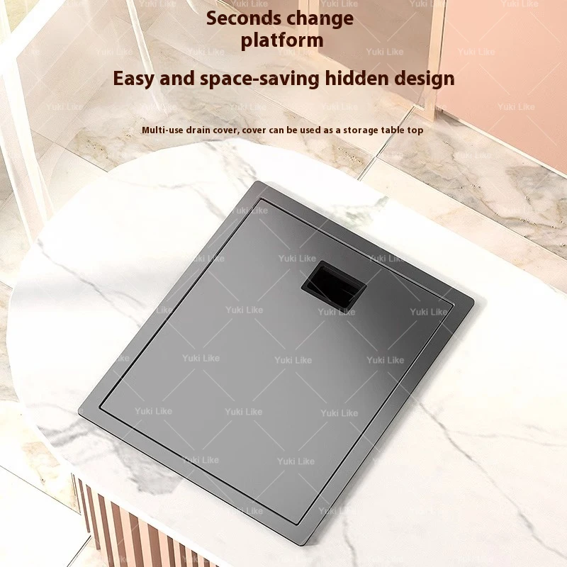 Small Hidden Sink Stainless Steel Kitchen Sink Mini Bar Single Slot Touring Car Wash Basin With Cover Plate Apartment 5