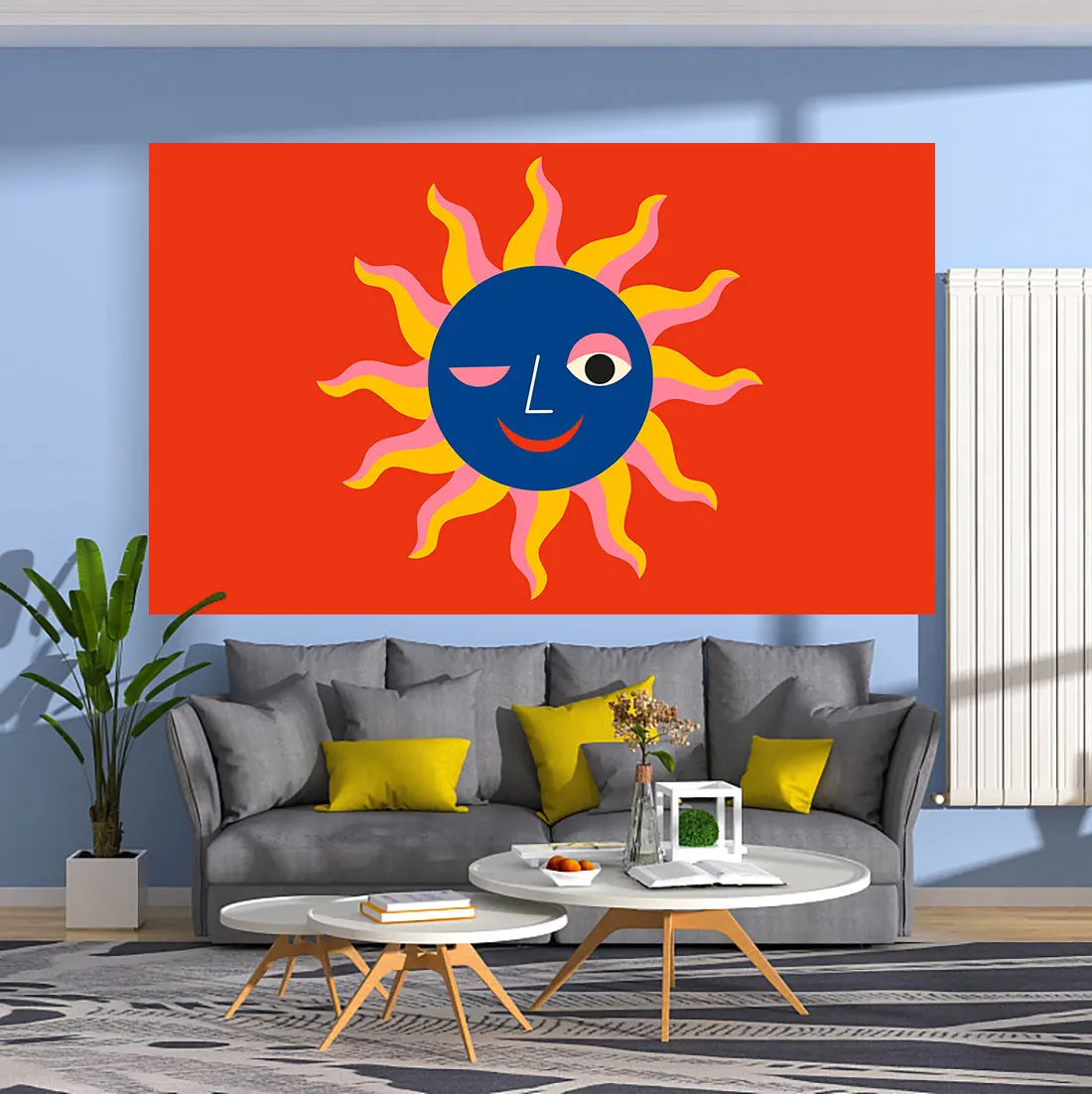 

QdDeco, Подсолнух, украшение в виде мема, мандала, настенные подвесные коврики, коврик для йоги, абстрактное искусственное украшение для дома