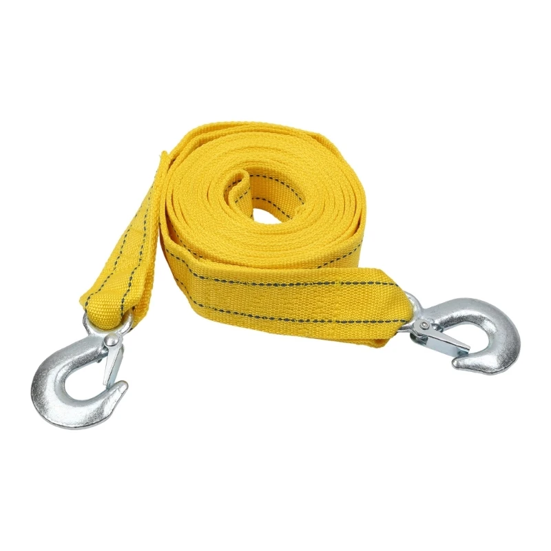 

4M 5 Ton Car Tow Cable Towing Pull Rope Strap Steel Hooks Road Recovery Trailer Winch Cable Dropship