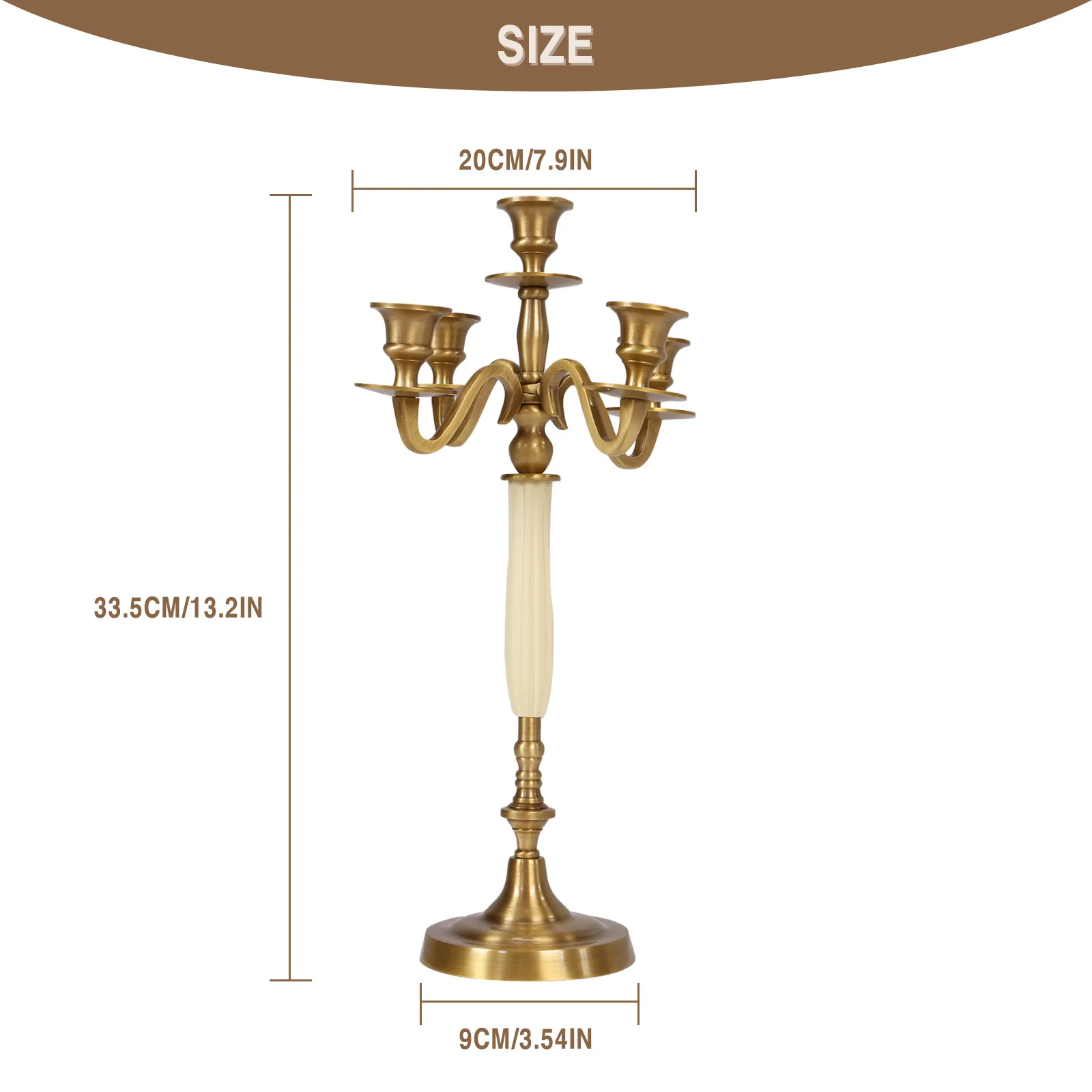 3/5 Heads Metal Candelabra Candlestick Candle Holder Candlestick Candleholders for Wedding Dining Table Xmas Party Home Decor