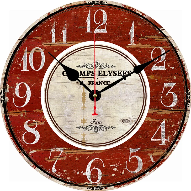 Vintage Wood Wall Clock Color:hlc21082;Sheet Size:8inch(20CM)