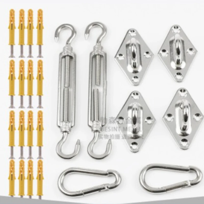 HOMPER M6 Shade Sail Hardware Kit - 304 Stainless Steel Awning Attachment Set