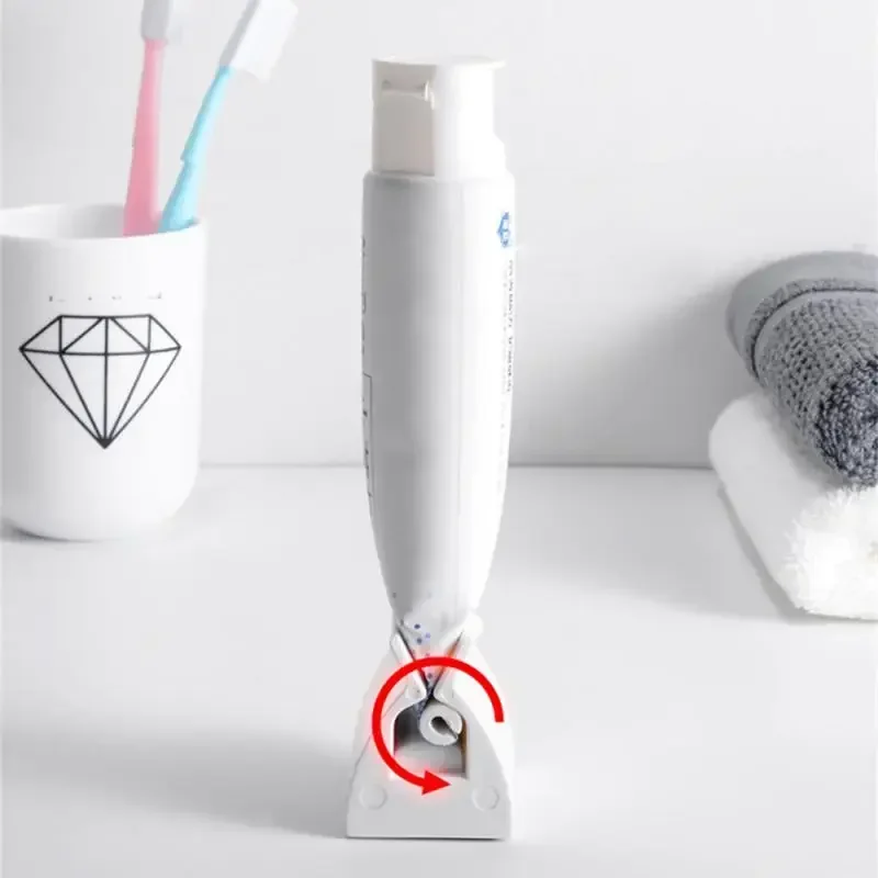 Toothpaste Squeezer Tooth Paste Holder Oral Care Bathroom Tools Tube Cosmetics Press Facial Cleanser Rolling Squeezing Dispenser 2
