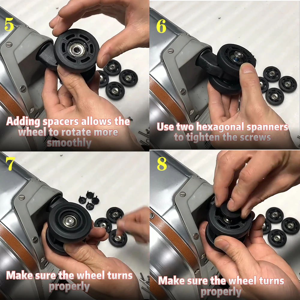 Luggage Universal Wheel Accessories Wheel Tool Pull Case Wheel Aircraft Silent Wheel Repair Shock Absorption 18 Inch 30 Inch