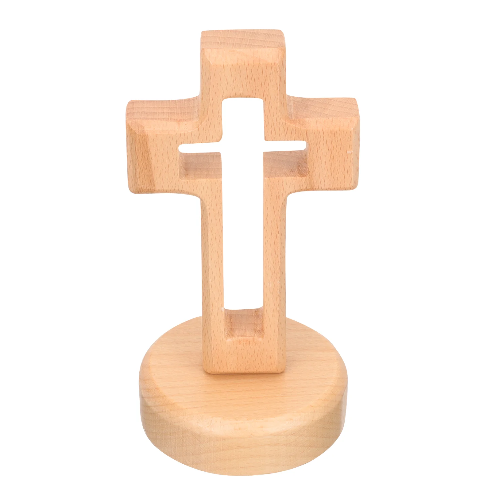 

Cross Ornament Christmas Sto Wooden Pendant Rainbow Baby Gifts Desk Adorn Standing