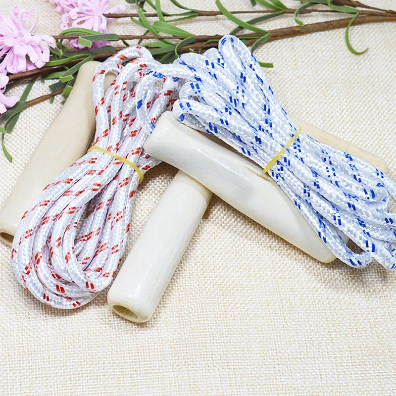 Wooden Handle Skipping Rope 1 Pcs jump rope Color Random Gym Fitness Equipment School Group Sports Multi Person Jumping Rope