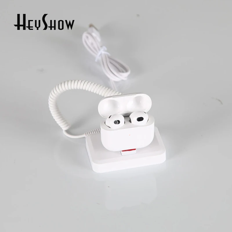 Bluetooth Earphone Security Burglar Alarm Display Stand Headphone AirPods Anti-Theft Holder Mount On Desk For Retail Store