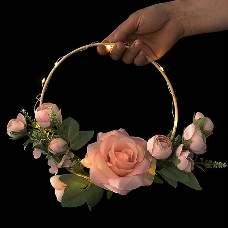 10/15/18/20cm Macrame Bamboo Hoop Craft Ring Circle for DIY Wedding Wreath Decoration Dreamcatcher Drop Shipping 5