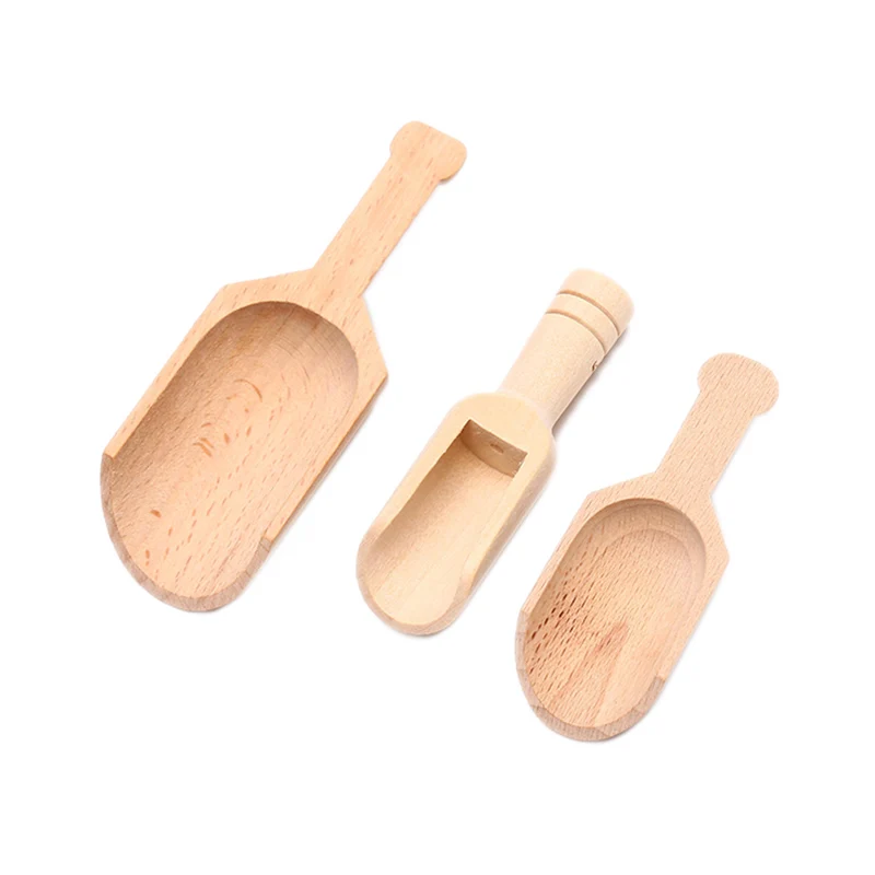 Wooden Mini Tea Coffee Scoops Seasoning Candy Spices Bath Salt Spoons 1Pc wooden spoon