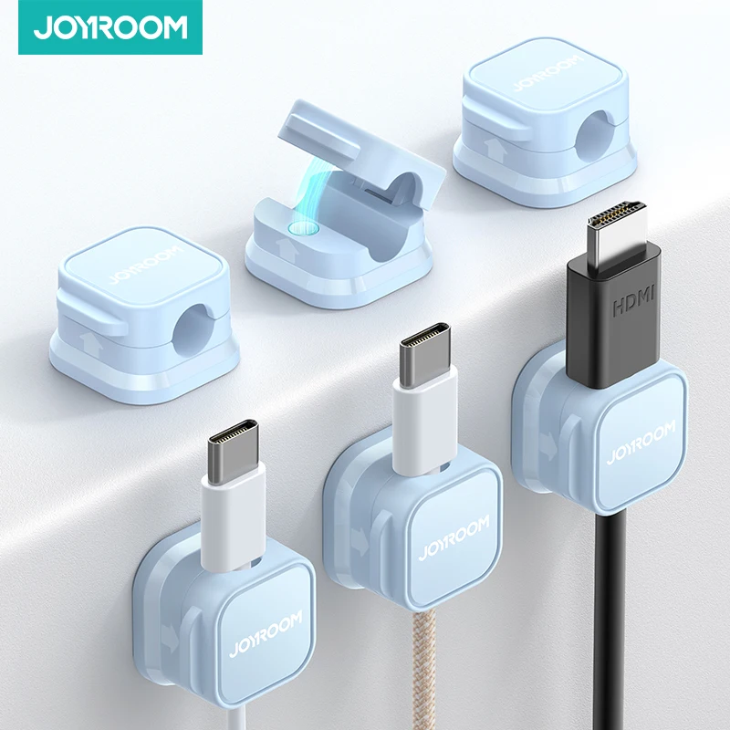 Joyroom Colorful Magnetic Cable Clip Cable Adjustable Cord Holder Under Desk Management Wire Keeper Organizer Holder