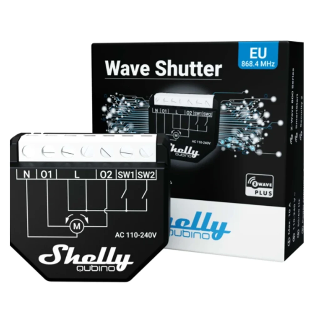 Shelly Wave Shutter Z-Wave 제어 전력 채널당 10A ? 롤러 셔터 컨트롤 블라인드 창문 차양 풀 커버