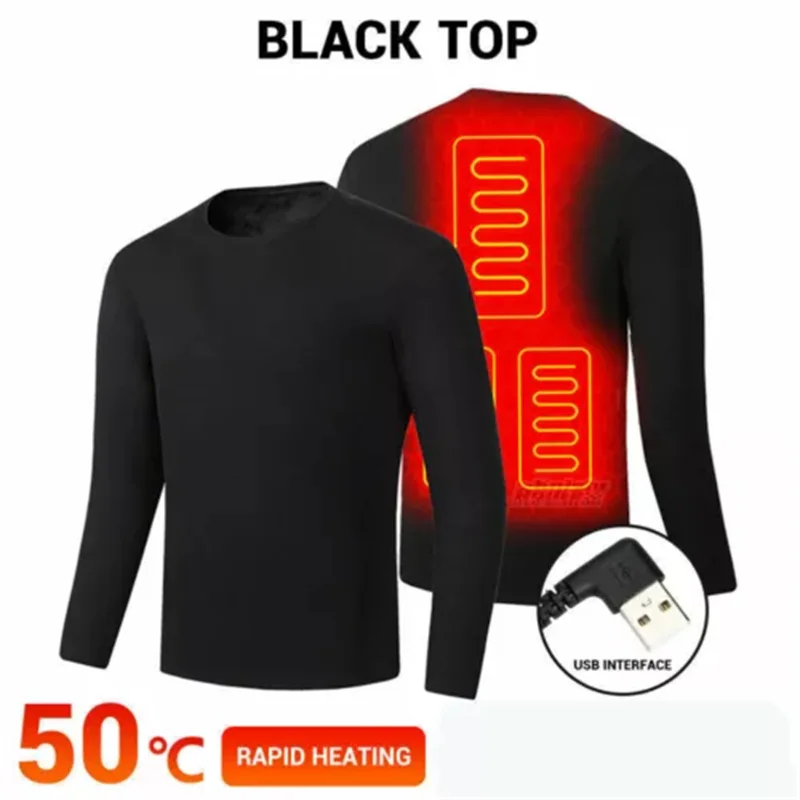 M-4XL Snowboarding Jackets Heating Fleece Lined Thermal Jacket Motorcycle Jacket Men Women Heated Suit USB Electric Thermal