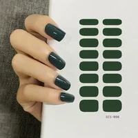 Heallor 53 Colors Nail Polish Stickers Pure Color Strips Waterproof Adhesive Nail Full Sticker Environmental Protection DIY Nai 2