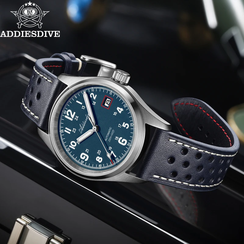 ADDIESDIVE Men's Watch Stainless Steel Super Luminous Waterproof 200M Sapphire Automatic Mechanical Watches AD2070 Reloj Hombre