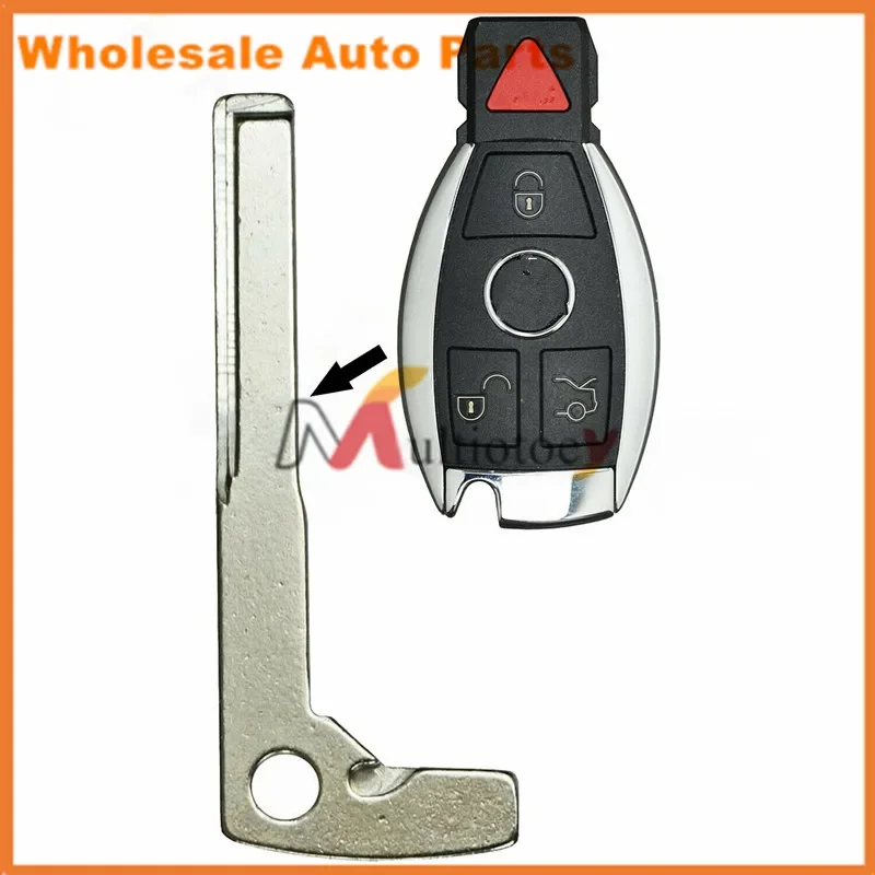 New Smart Key Replacement Uncut Emergency Blade Blank Insert For Mercedes Benz Remote