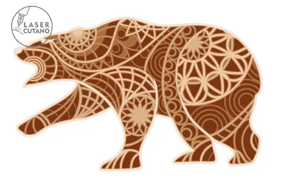 Crafts Bear Multilaye Laser Cut Files Creative Design Vector Files Layouts CDR/DXF/AI/SVG Files for Laser/Plasma Cutting and Pri Wood Boring Machinery