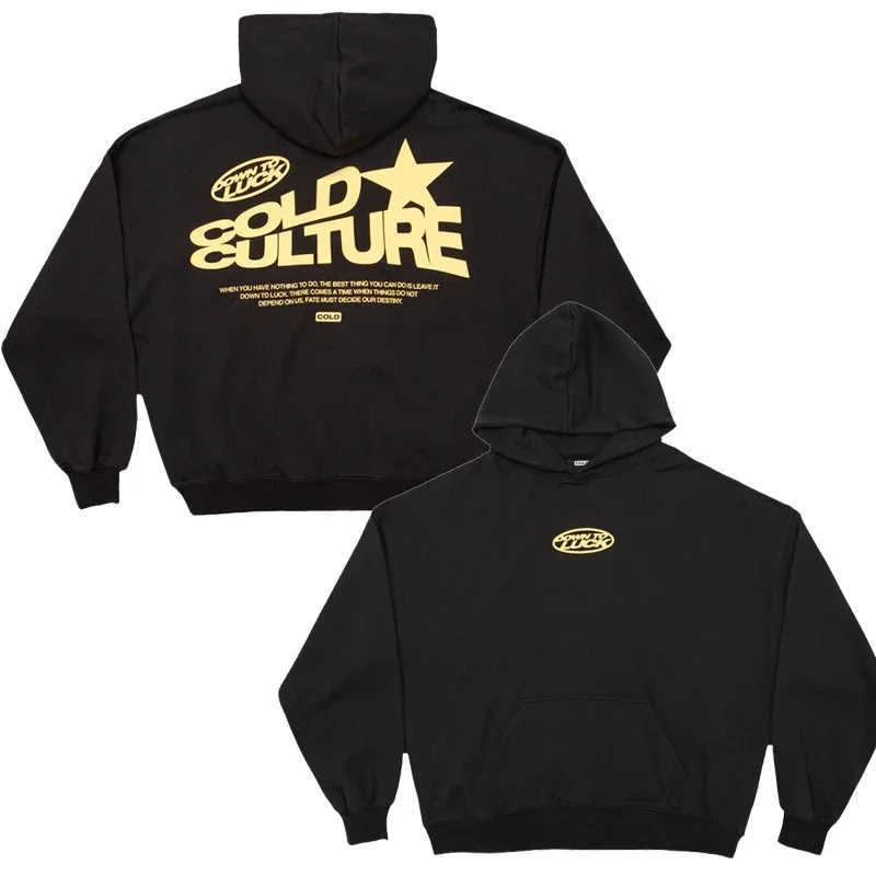 Cold Culture Double-sided Print Men's Sports Hoodie Brother Gothic Oversized T-shirt Street Top Y2k Clothes