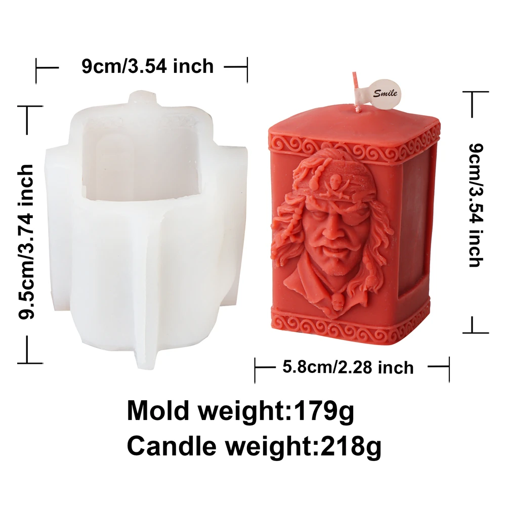 Elegant 3D Virgin Mary Silicone Candle Mold for Religious Home Decoration