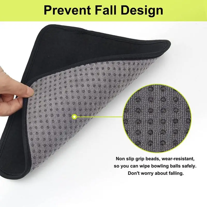 Microfiber Bowling Ball Towel Quality Bowling Ball Shammy Pad With Easy-Grip Dots Clean From Dirt And Oil wiping