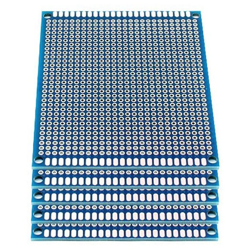 양면 프로토타입 PCB 보드, 범용 인쇄 회로 기판, 아두이노 실험용 PCB 동판용, 7x9cm, 로트 당 5 개