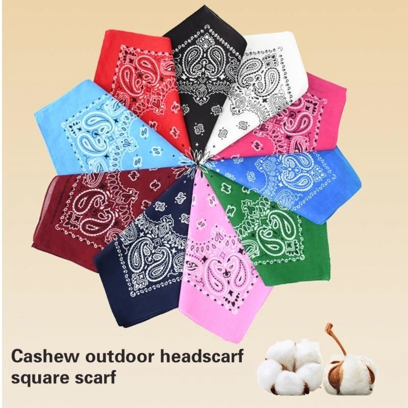 Cotton Double Bandanas Headscarf Comfortable Headscarf Multipurpose Handkerchief for Fashion Enthusiasts