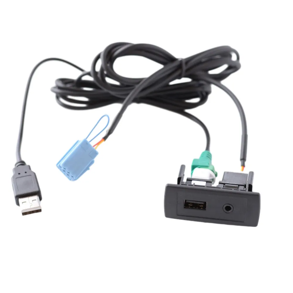 

Brand New USB Socket USB Adaptor Cable Interior Parts Replacement Aux USB Socket Connector 12-24V 150CM 3.1A None