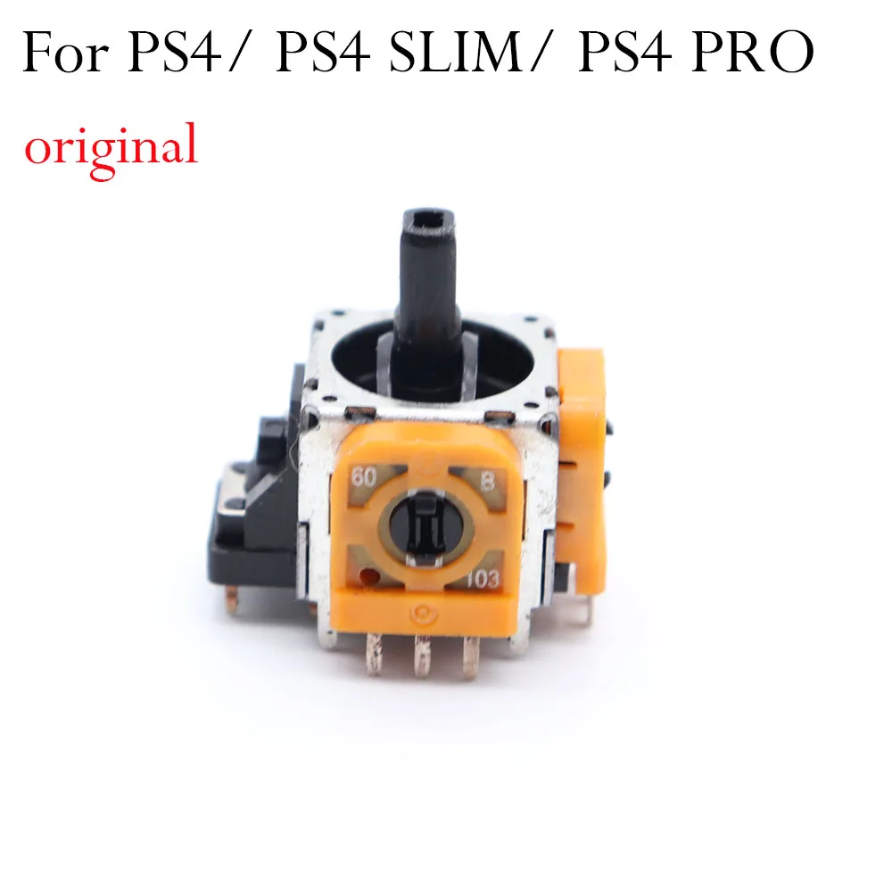 1pcs Original 3D Rocker Analog Joystick Replacement Yellow for Sony PlayStation 4 PS4 DualShock 4 Wireless Controller Con