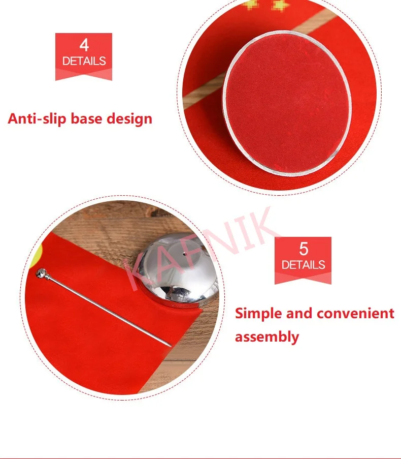 Description Picture 6 of itemPromotional Office Straight-Hanging Vertical Table Flag Group Set Metal Table Flag Base Conference Table Flag Pole