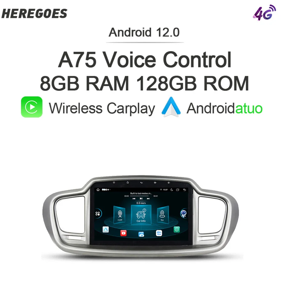 Carplay 10" Android 12 Car Radio Auto Navigation Gps Stereo 8g+128g Lte